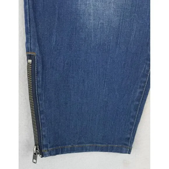 Boo Radley Ankle Jeans Zipper Pockets Moto Grunge Emo Goth Womens Size 16 - Picture 8 of 12